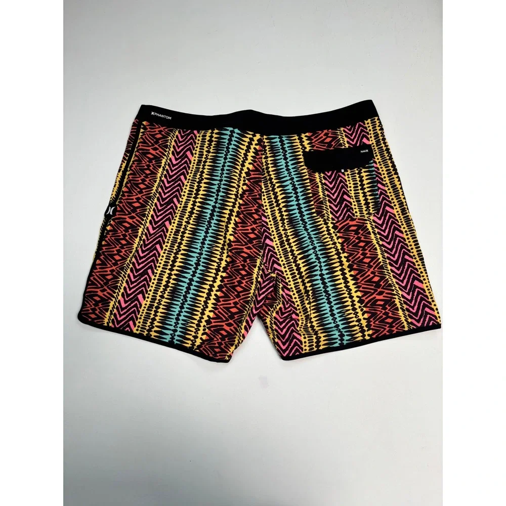 Hurley Phantom Board Shorts Mens 40 Multicolor Geometric Tribal Print Swim Trunk